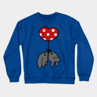 Heart Balloon Cat Crewneck Sweatshirt